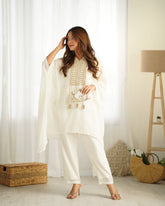 Georgette Off White Co-Ord Set
